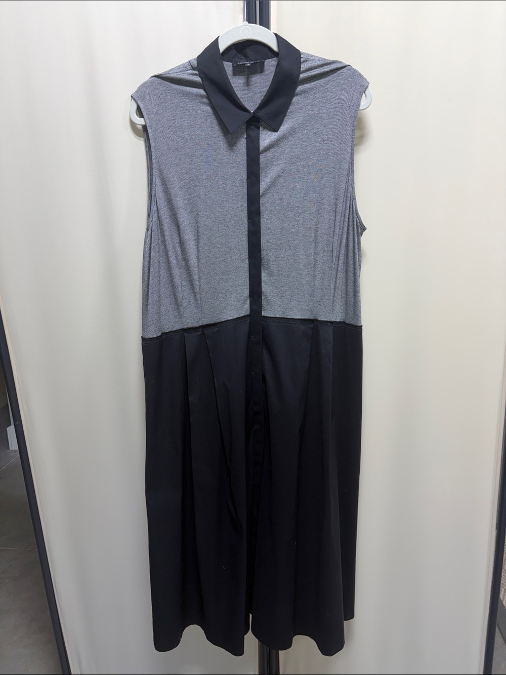 Lafayette 148 New York Black and Grey Textured Dress
